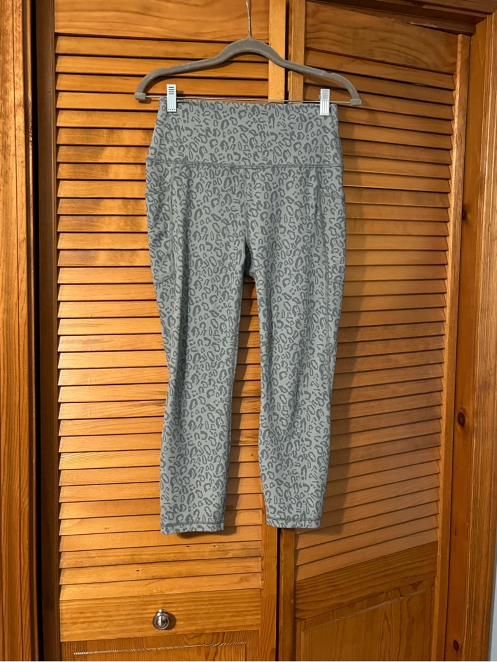 RBX Active Gray Leopard Print Leggings